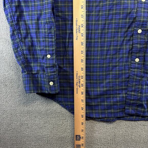 Ralph Lauren Button Down Shirt Men's XL Tartan Plaid Cotton Long Sleeve Preppy - Picture 4 of 8